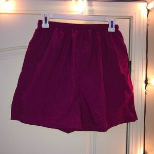 High waisted pink sweat shorts